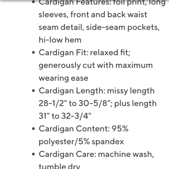 NWT 2 pc Susan Graver Foil Print Cardigan Tank Set - Picture 16 of 16